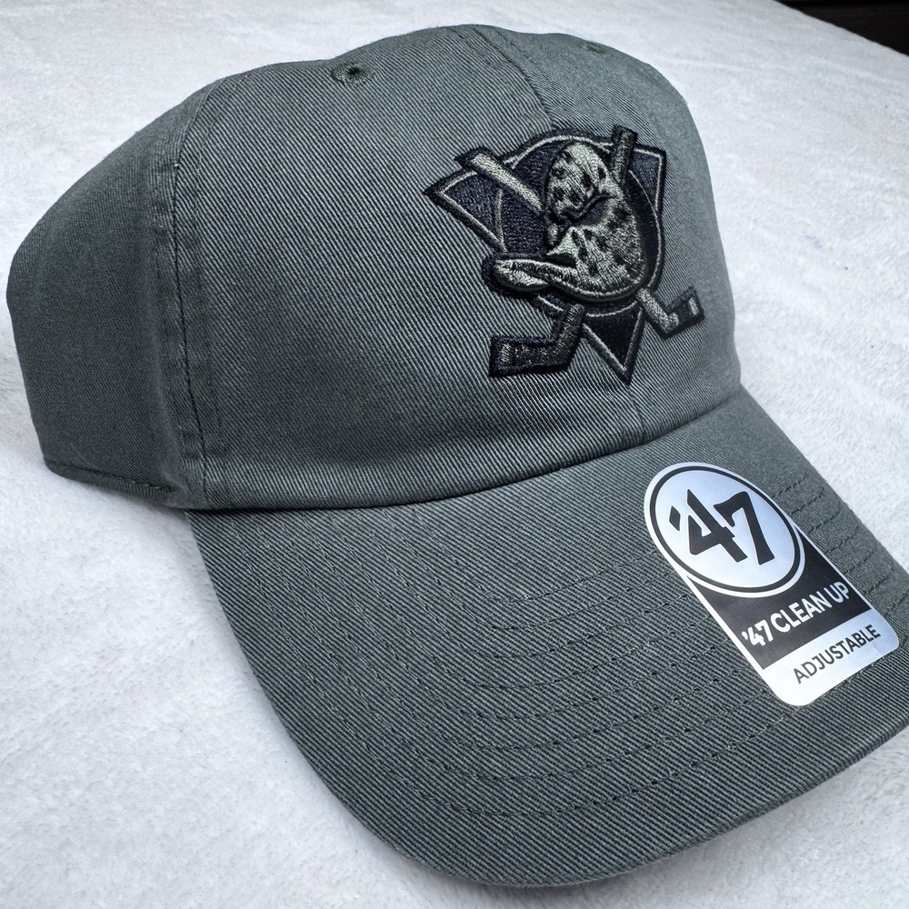 Anaheim Ducks NHL '47 Brand Clean Up Moss Adjustable Strapback Hat Cap NWT